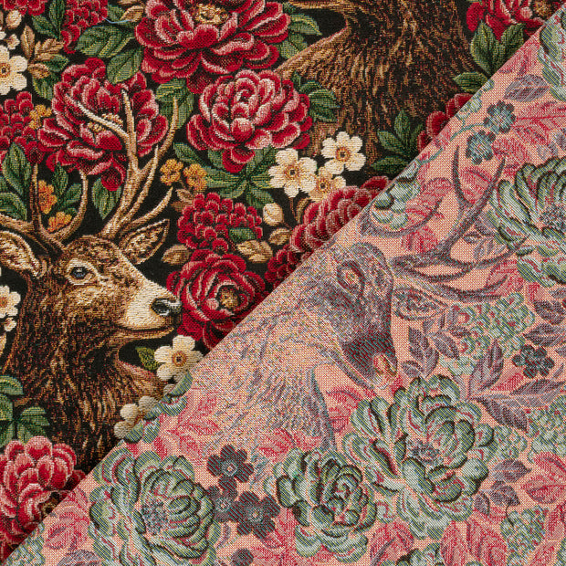 Gobelin stof Herten jacquard 