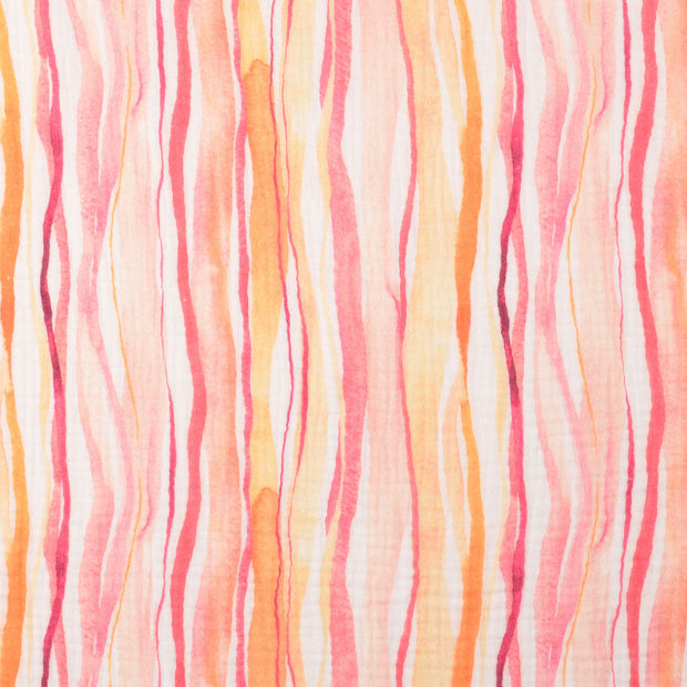 Musselin fabrik Streifen Helles Pink