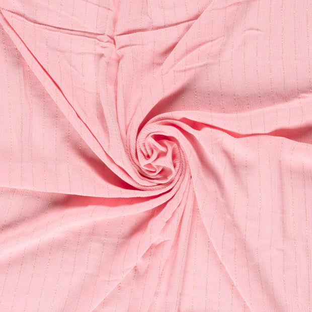 Crepe fabric Pink Lurex 