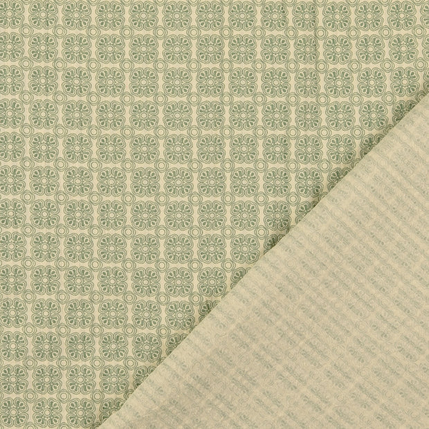 Seersucker tissu Vert Olive 