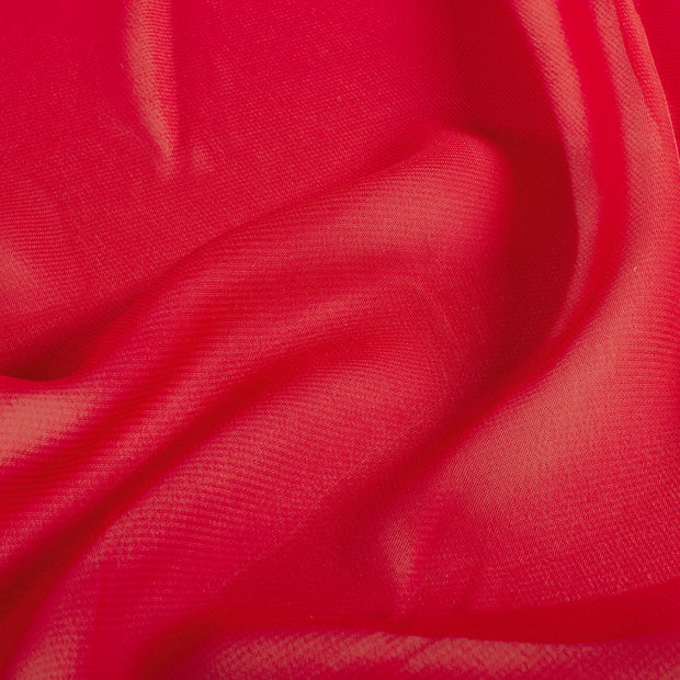 Chiffon fabric Unicolour Red