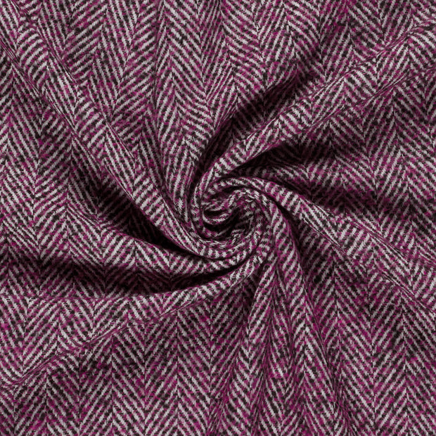 Jacquard stof Paars brushed 