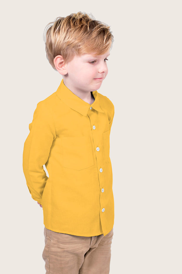 Viscose Poplin fabrik Uni Gelb