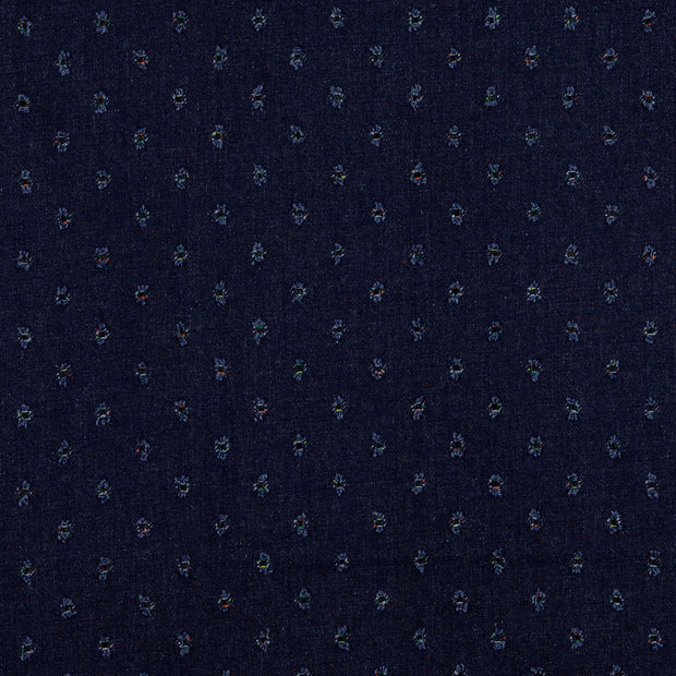Denim fabric Stripes Navy