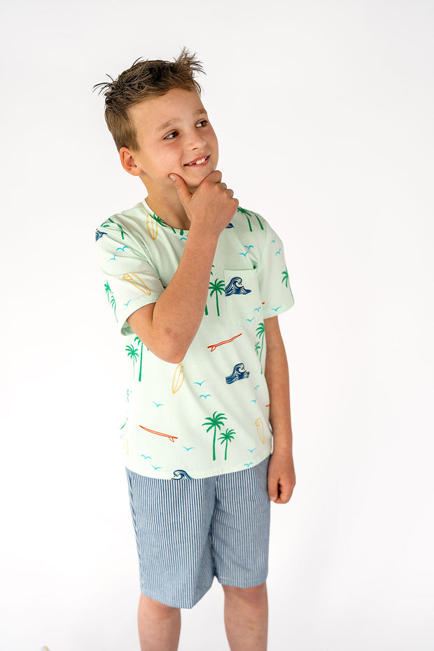Jersey fabric Crocodiles Mint