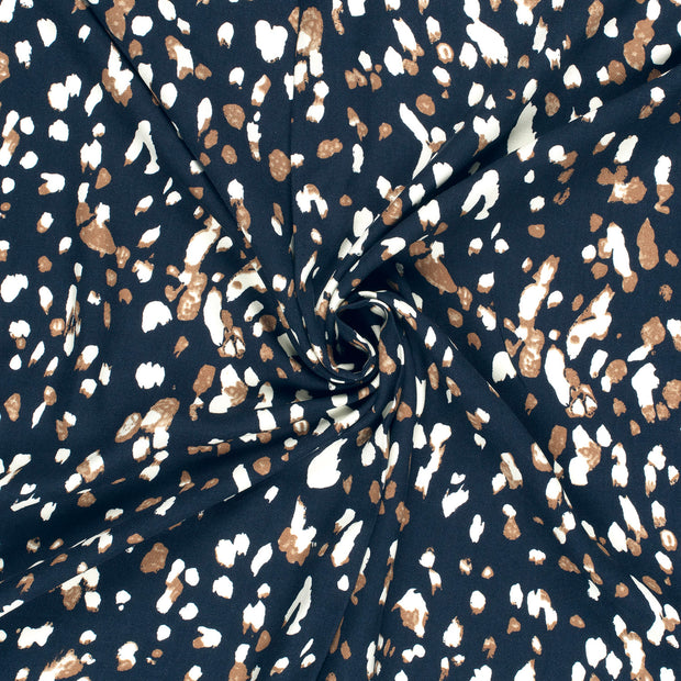 Viscose Twill fabrik Marine bedruckt 