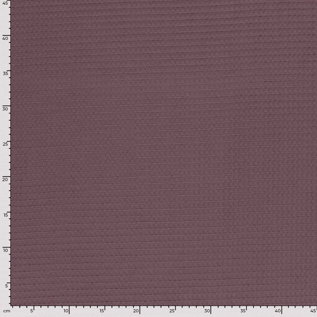 Piqué tipo gofre tela Unicolor Mauve