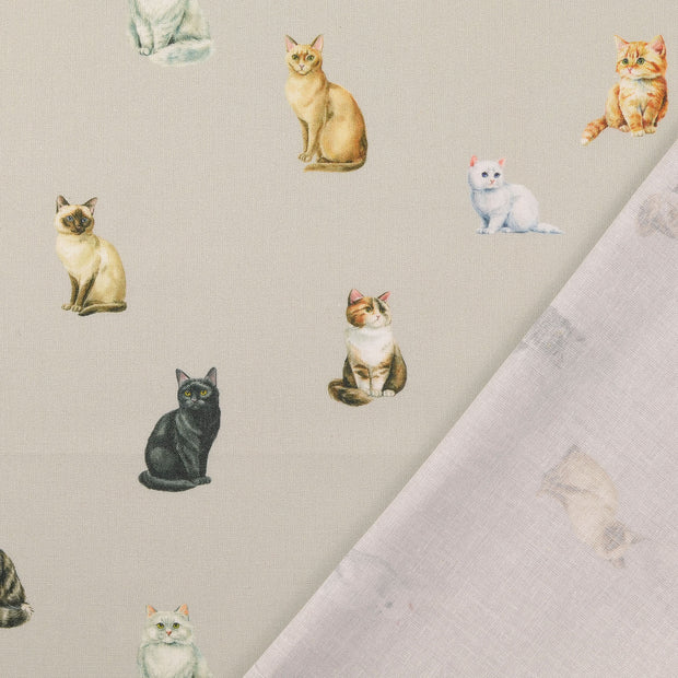 Cretonne fabric Grey 