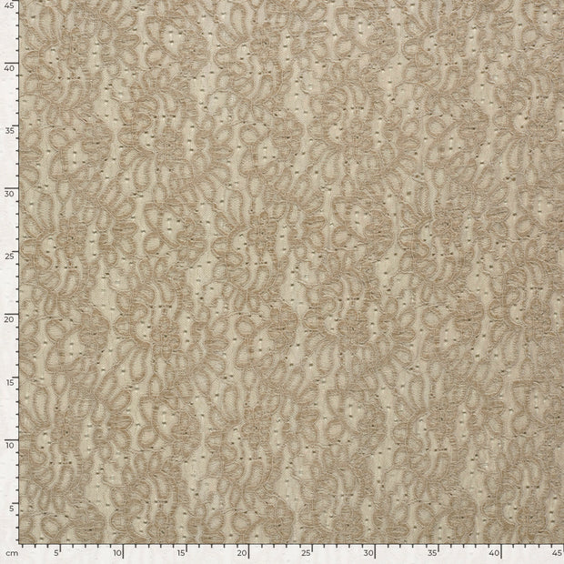 Chenille fabrik Uni Beige
