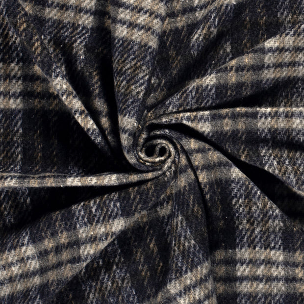 Jacquard fabric Steel Blue brushed 