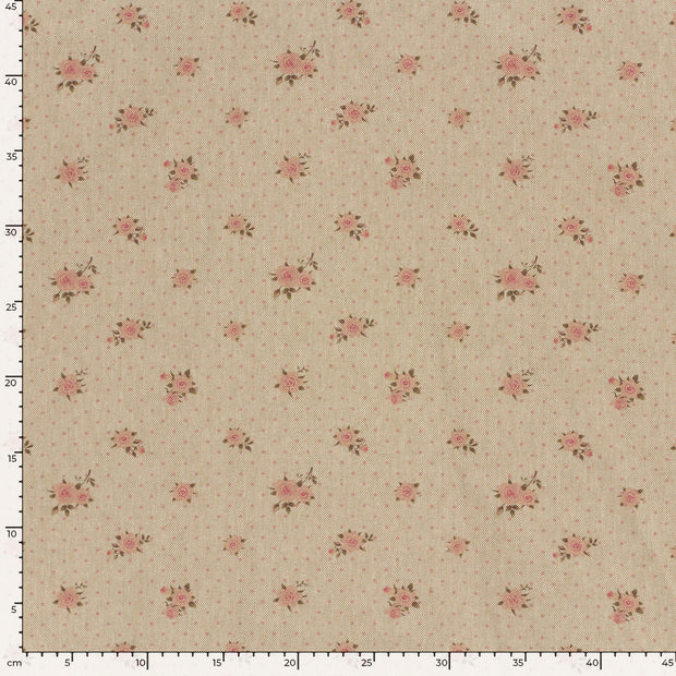 Leinen-Optik fabrik Rosen Rosa
