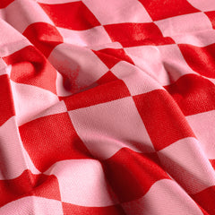 Panama digital printed Checks Pink