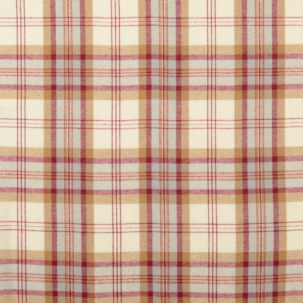 Flanell fabrik Karo's Bordeauxrot