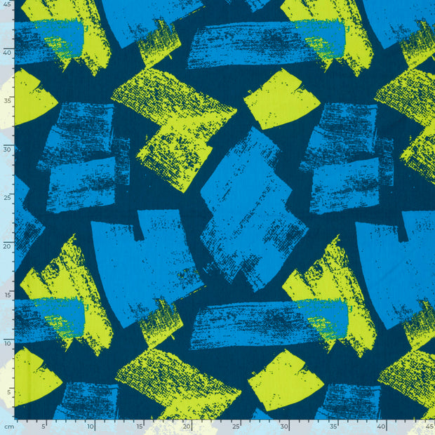 Jersey fabric Abstract Navy