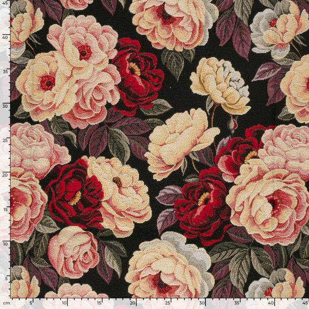 Gobelin fabric Roses Red