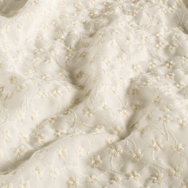 Lace fabric Flowers White