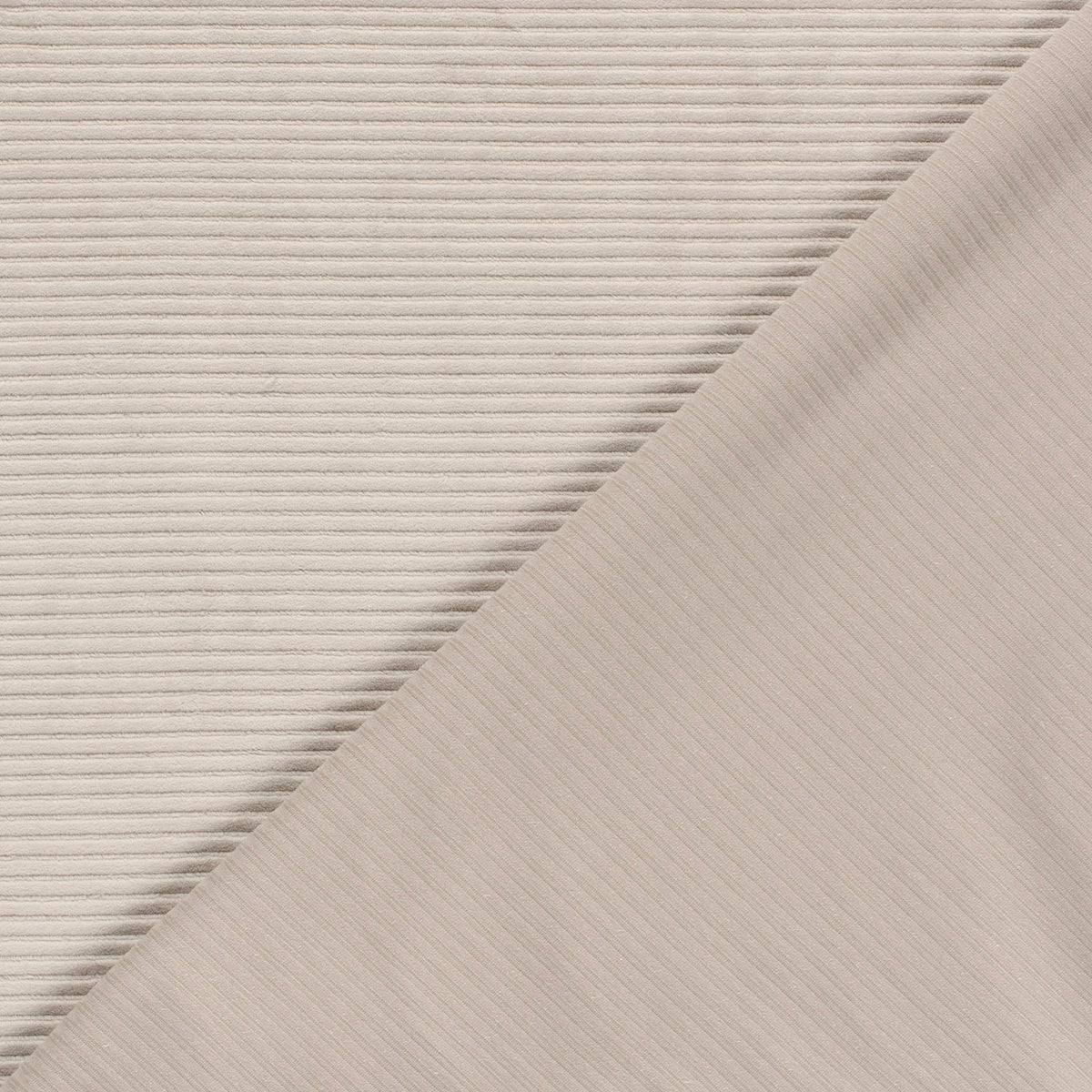 Beige Rib Velour Nicky Velours Rib fabric Unicolour Beige | Wholesale fabrics ...