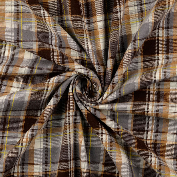 Flanel stof Bruin 