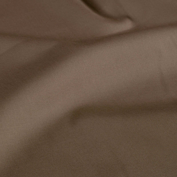Katoen Poplin GOTS stof Effen Taupe grijs