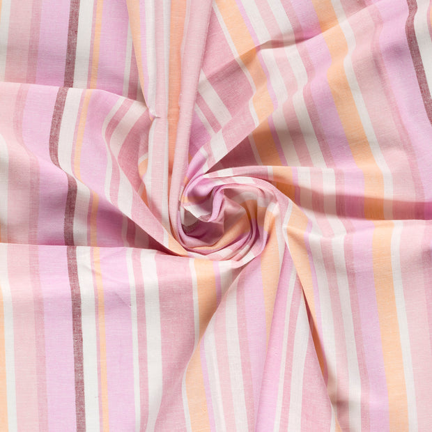Linen fabric Light Pink yarn dyed 