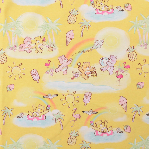 Cotton Jersey fabric Bears Yellow