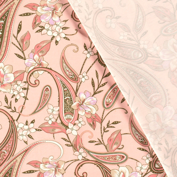 Viscose Twill fabrik Paisley stone washed 