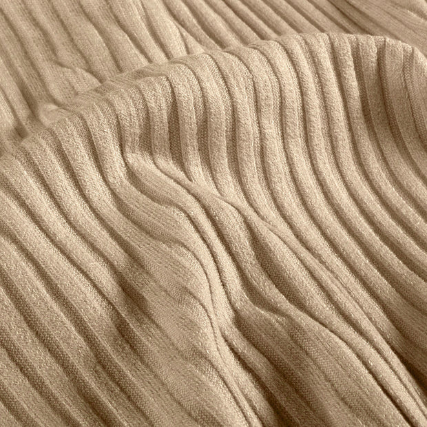Rib Jersey fabric Unicolour Beige