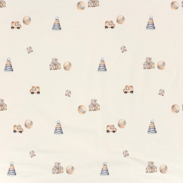 Cotton Jersey GOTS organic fabric Off White matte 