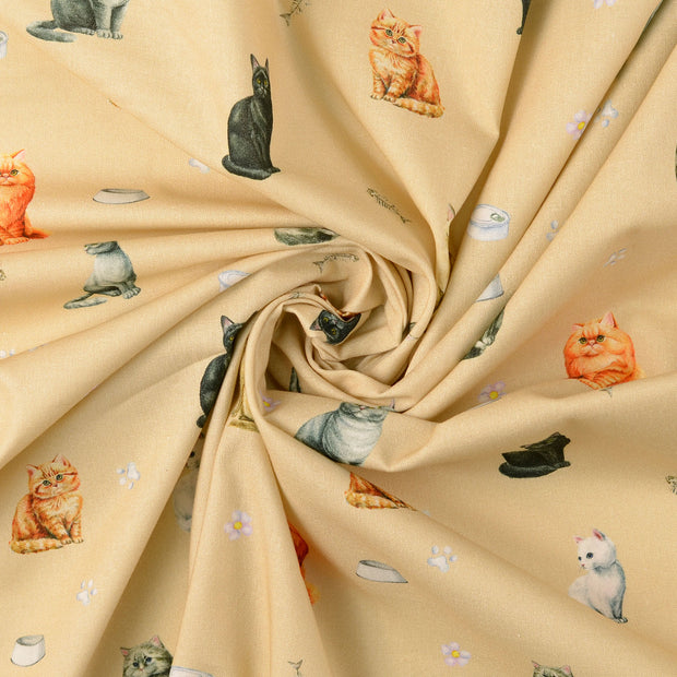 Cretonne fabric Beige 