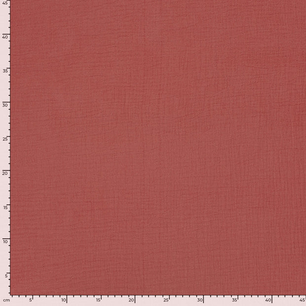 Muslin fabric Unicolour Redwood