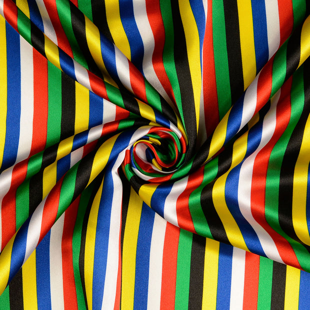 Satin fabric Multicolor printed 