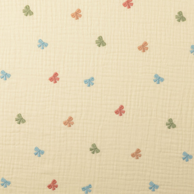 Double gaze tissu Abstrait Blanc cassé