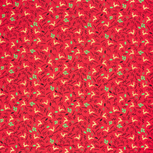 Cotton Poplin fabric Red 