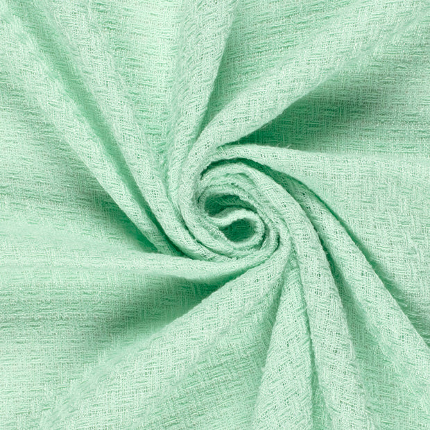 Jacquard stof Effen Donker mint