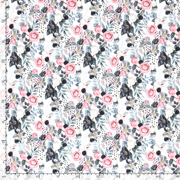  fabric Flowers Optical White
