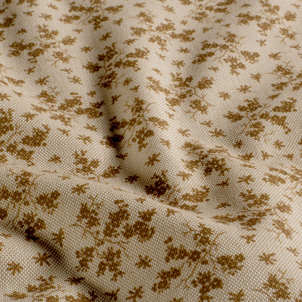 Linnenlook stof Bloemen Beige