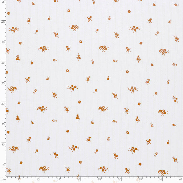 Pinpoint fabric Flowers Off White