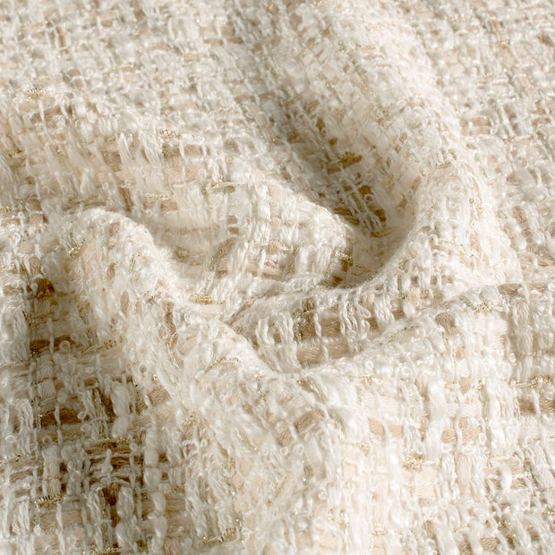 Bouclé fabric Checks Beige