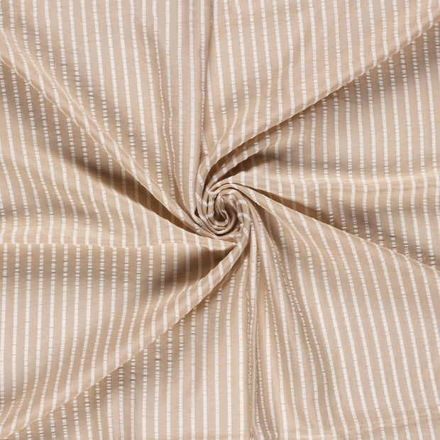 Seersucker stof Beige 