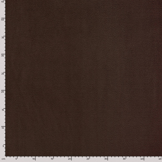 Polar Fleece fabrik Uni Dunkelbraun