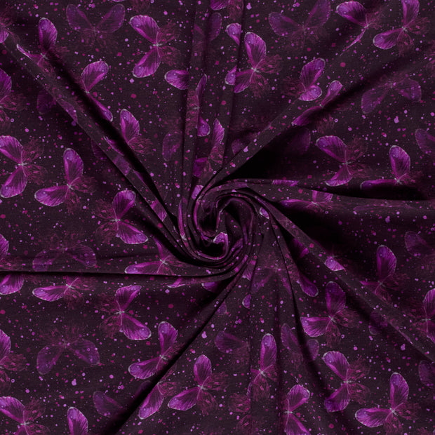 Jersey fabric Purple digital printed 