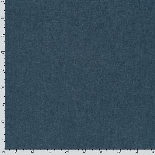 Lin tissu Unicolore Bleu acier