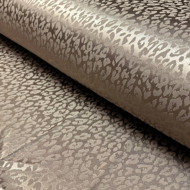 Satin Jacquard fabric Unicolour Taupe Grey