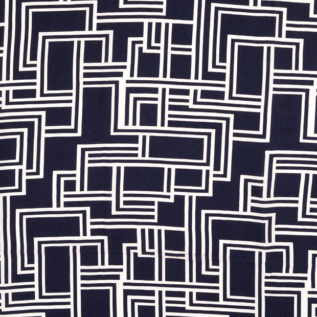 Viscose Poplin fabrik Marine 