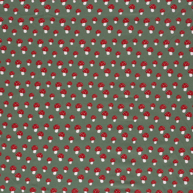 Jersey tissu Vert kaki doux 