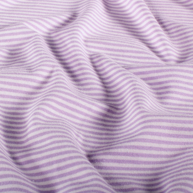 Algodón Jerséis Yarn Dyed tela Rayas Lila