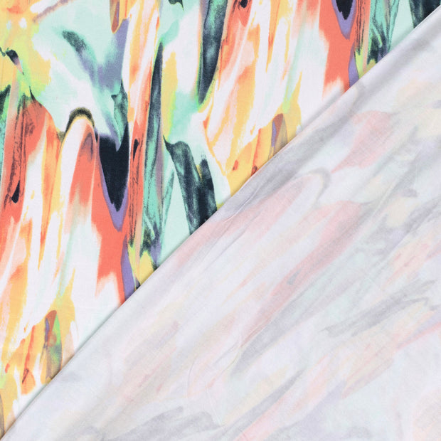Viscose Vortex Jersey stof Abstract bedrukt 