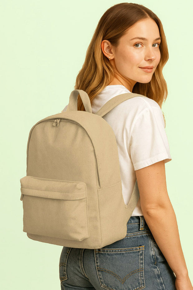 Canvas stof Effen Beige