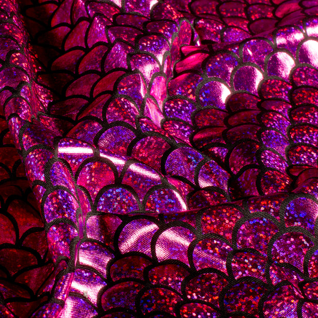 Lamé tela Fucsia bicolor 