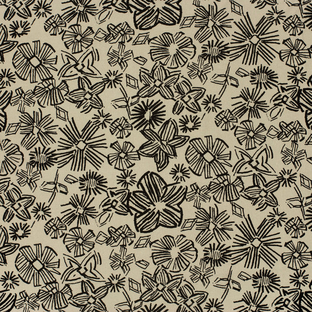 Viscose Lin Chaine et Trame tissu Beige mat 